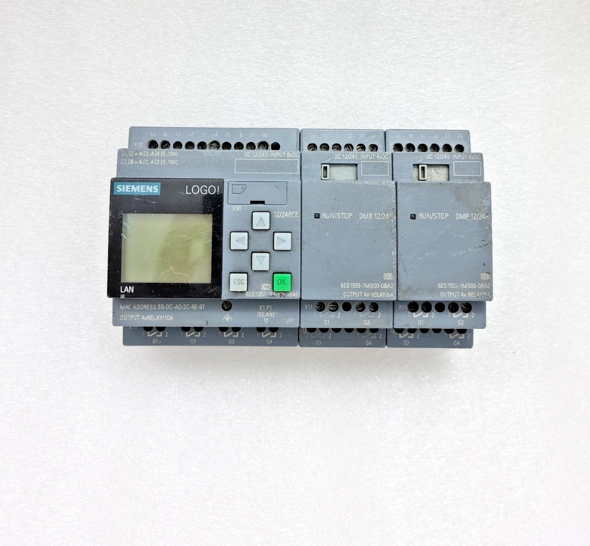 Siemens 6ED1052-1MD08-0BA0 Logo + 6ED1055-1MB00-0BA2 + 6ED1055-1MB00-0BA2 Module